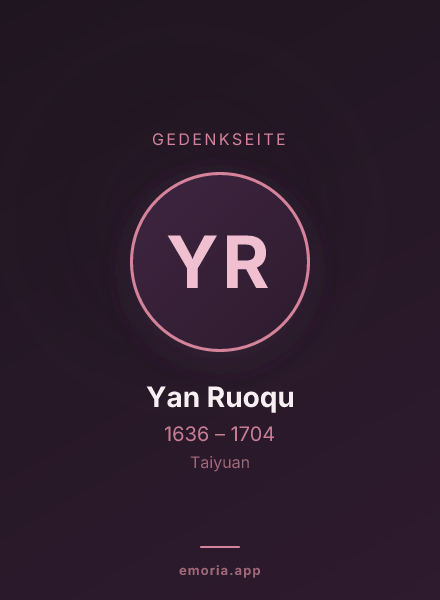 Gedenkportrait von Yan Ruoqu