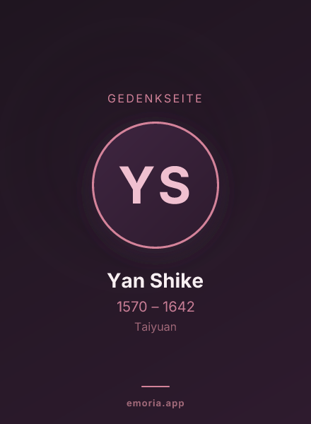 Gedenkportrait von Yan Shike