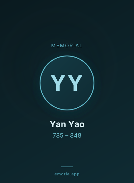 Memorial portrait of Yan Yao