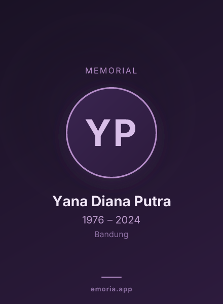 Memorial portrait of Yana Diana Putra
