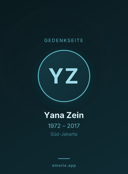 Gedenkportrait von Yana Zein