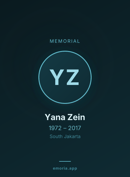 Memorial portrait of Yana Zein