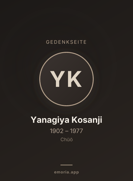 Gedenkportrait von Yanagiya Kosanji