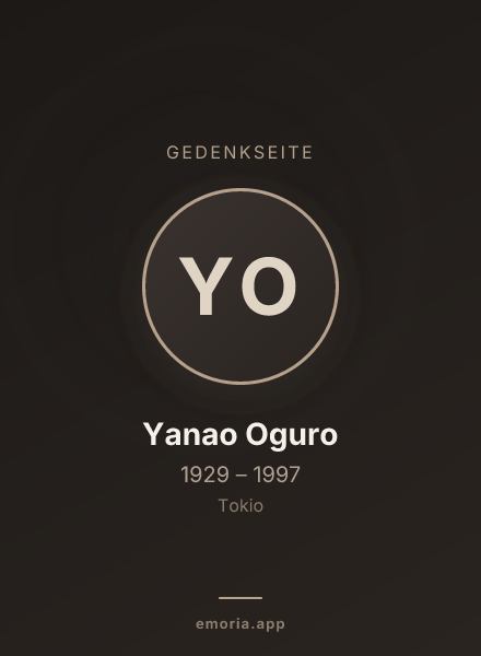Gedenkportrait von Yanao Oguro