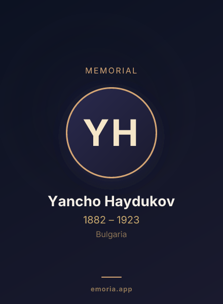 Memorial portrait of Yancho Haydukov