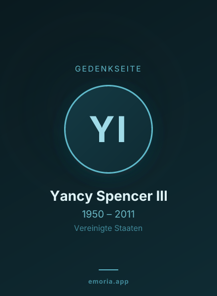 Gedenkportrait von Yancy Spencer III