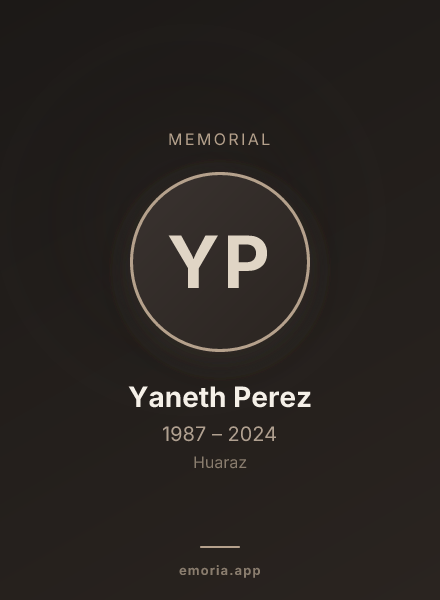 Memorial portrait of Yaneth Perez