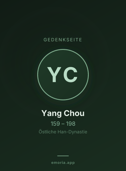 Gedenkportrait von Yang Chou
