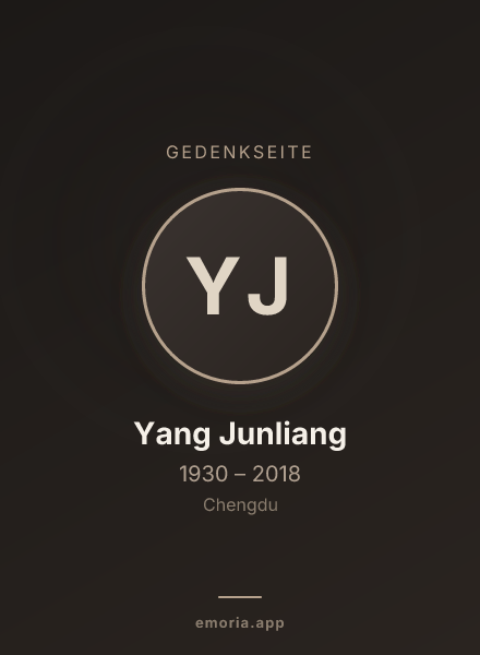 Gedenkportrait von Yang Junliang