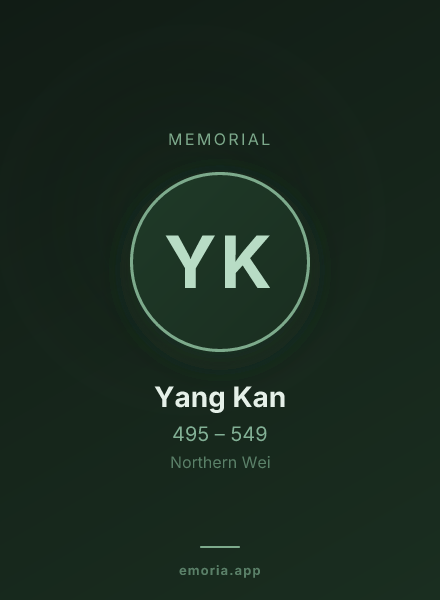 Memorial portrait of Yang Kan