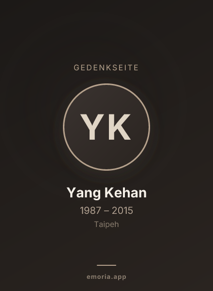 Gedenkportrait von Yang Kehan