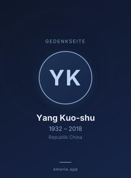 Gedenkportrait von Yang Kuo-shu