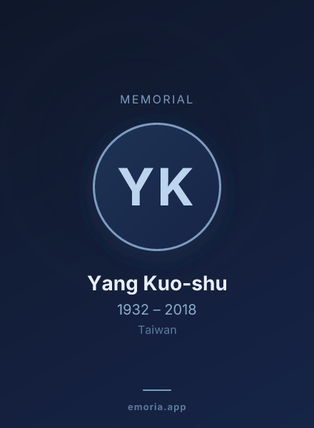 Memorial portrait of Yang Kuo-shu