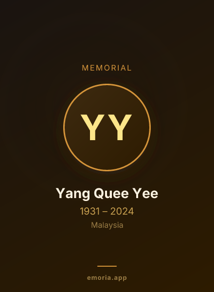 Memorial portrait of Yang Quee Yee