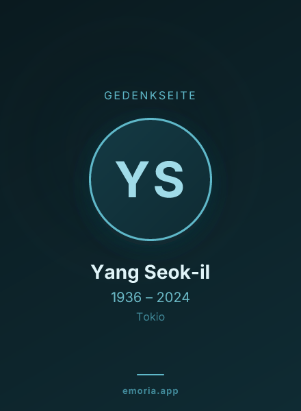 Gedenkportrait von Yang Seok-il