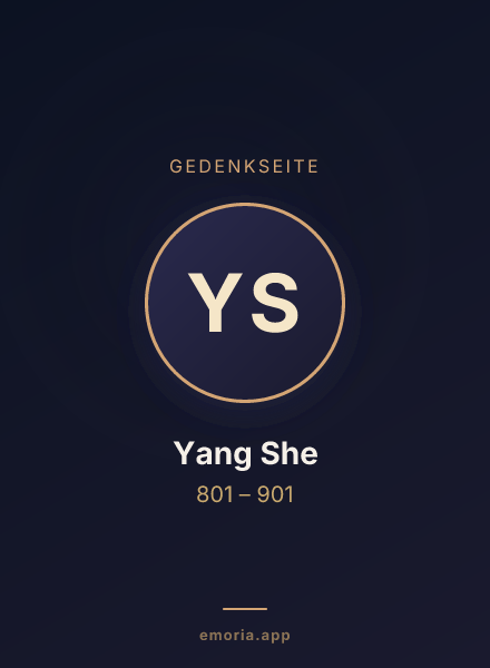 Gedenkportrait von Yang She