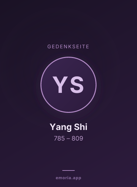 Gedenkportrait von Yang Shi