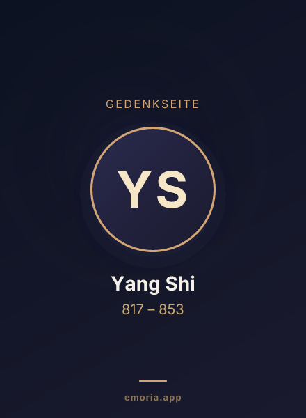 Gedenkportrait von Yang Shi