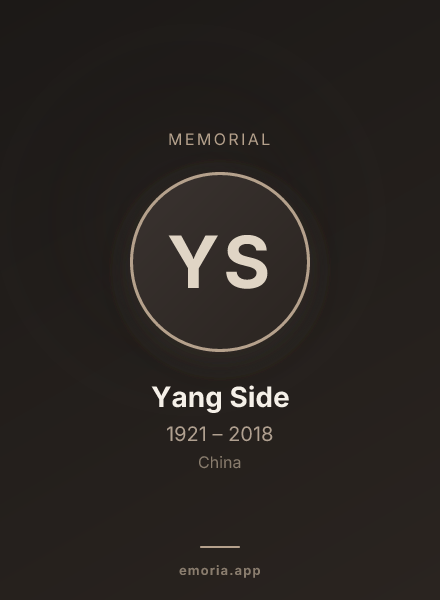 Memorial portrait of Yang Side