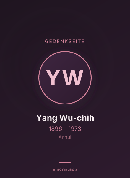 Gedenkportrait von Yang Wu-chih