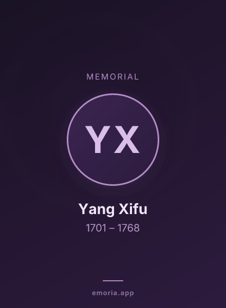 Memorial portrait of Yang Xifu