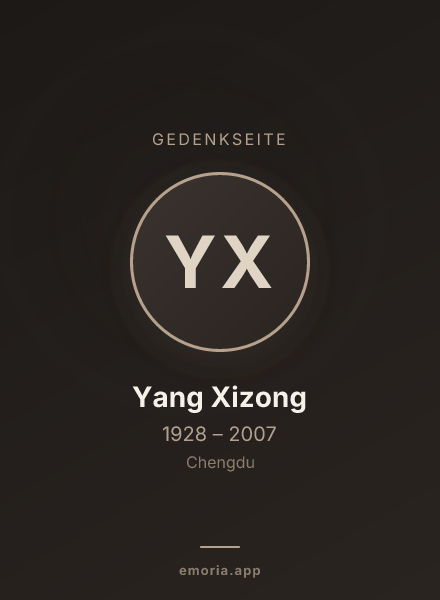 Gedenkportrait von Yang Xizong