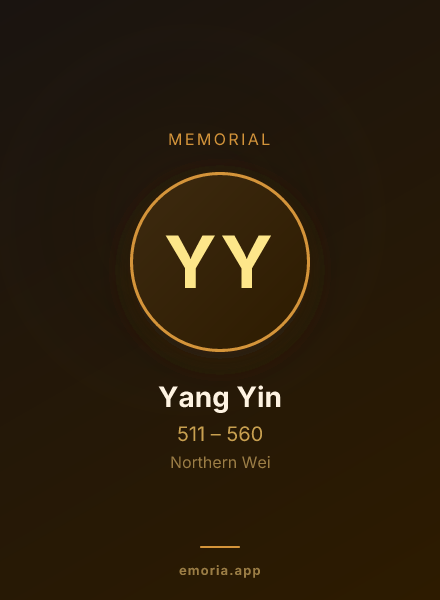 Memorial portrait of Yang Yin