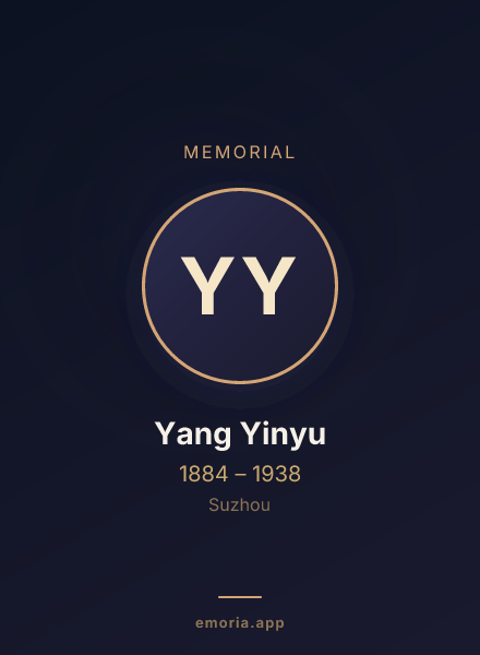 Memorial portrait of Yang Yinyu