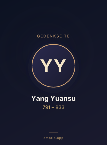 Gedenkportrait von Yang Yuansu