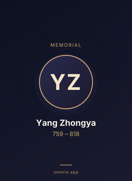 Memorial portrait of Yang Zhongya