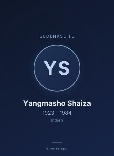 Gedenkportrait von Yangmasho Shaiza