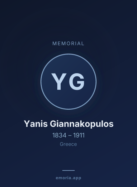 Memorial portrait of Yanis Giannakopulos