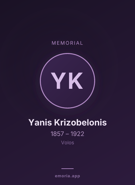 Memorial portrait of Yanis Krizobelonis