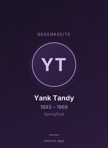Gedenkportrait von Yank Tandy