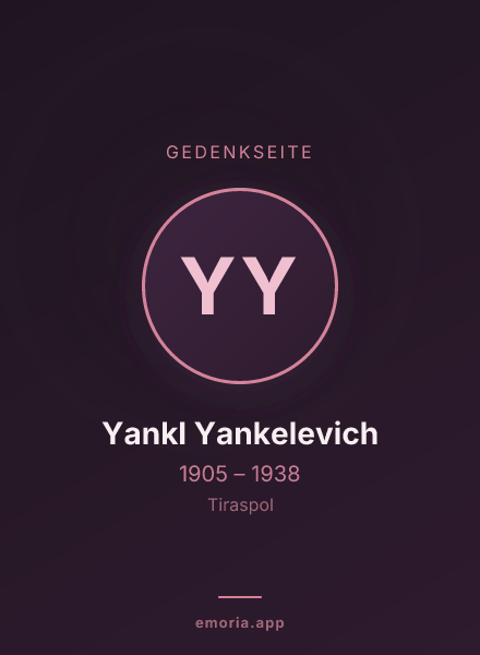 Gedenkportrait von Yankl Yankelevich