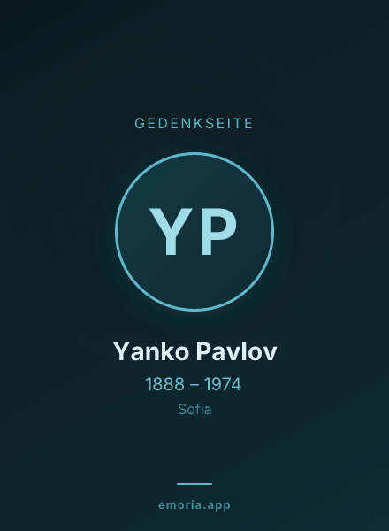 Gedenkportrait von Yanko Pavlov