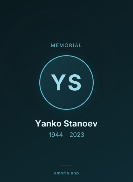 Memorial portrait of Yanko Stanoev