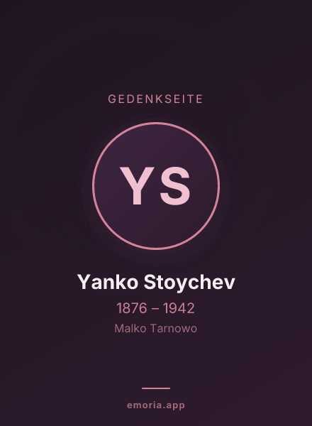 Gedenkportrait von Yanko Stoychev