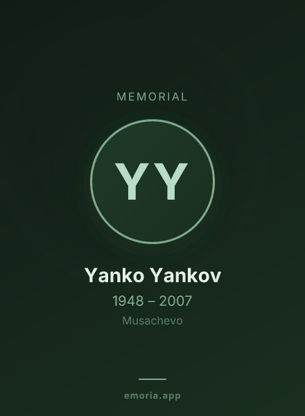 Memorial portrait of Yanko Yankov