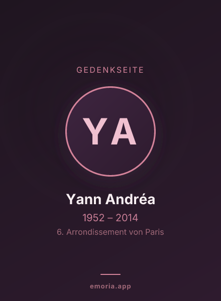 Gedenkportrait von Yann Andréa