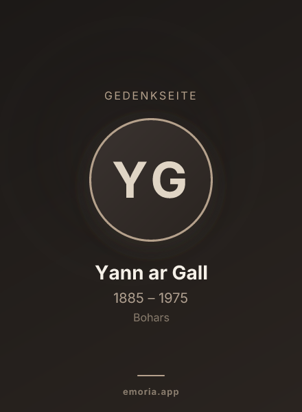 Gedenkportrait von Yann ar Gall