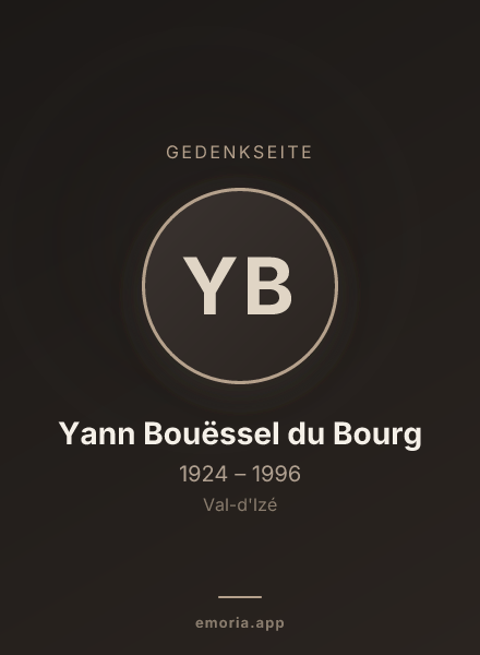 Gedenkportrait von Yann Bouëssel du Bourg