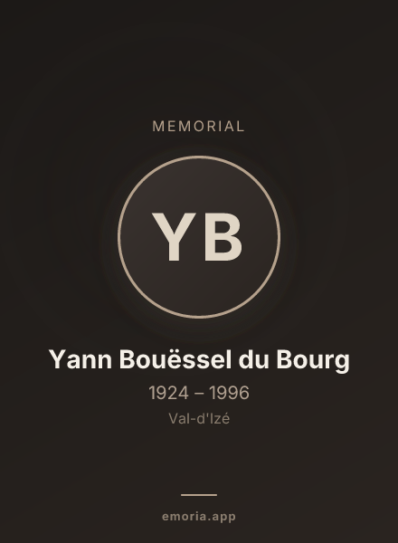 Memorial portrait of Yann Bouëssel du Bourg