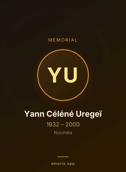 Memorial portrait of Yann Céléné Uregeï