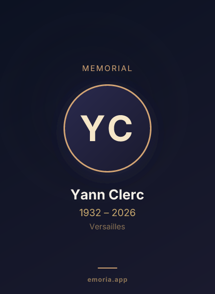 Memorial portrait of Yann Clerc