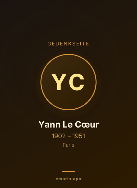 Gedenkportrait von Yann Le Cœur