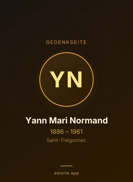 Gedenkportrait von Yann Mari Normand