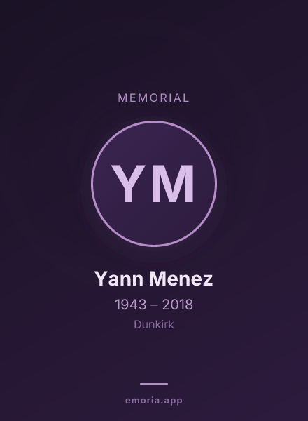 Memorial portrait of Yann Menez