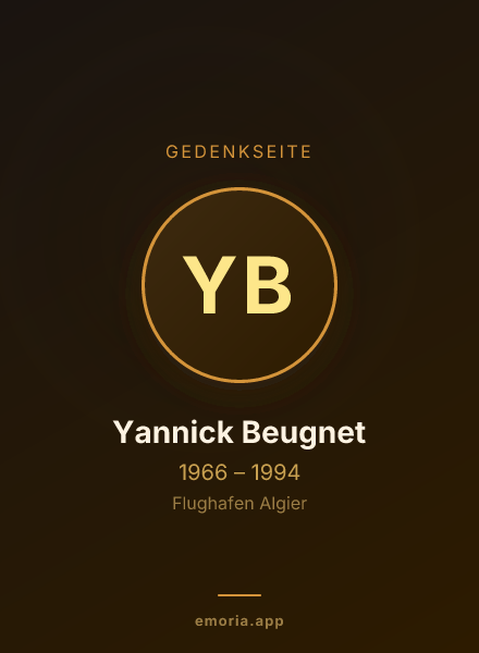Gedenkportrait von Yannick Beugnet
