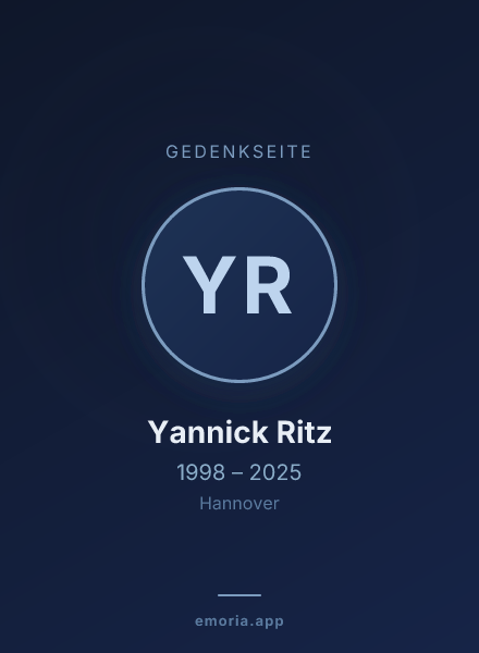 Gedenkportrait von Yannick Ritz